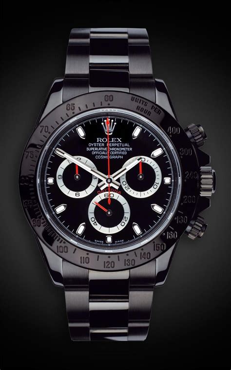 car with rolex watch black